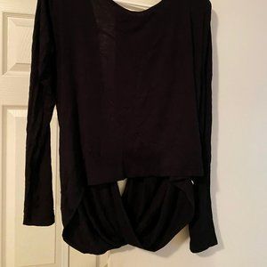 Zyia Black Namaste Long Sleeve T